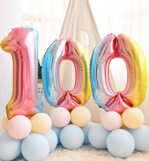 air-filled balloons