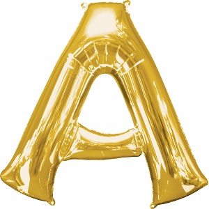 Gold Letter Balloons