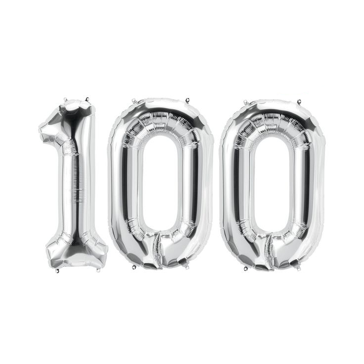Number 100 balloons