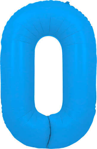 Neon Blue Number Balloons