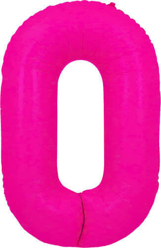 Neon Fuchsia Number Balloons