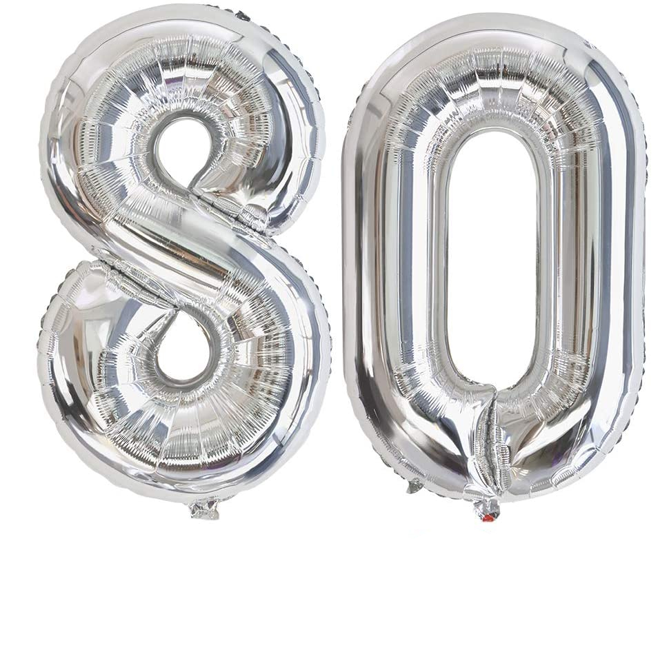 Number 80 balloons