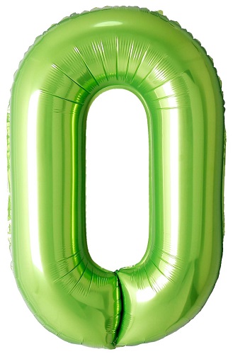 Green Number Balloons