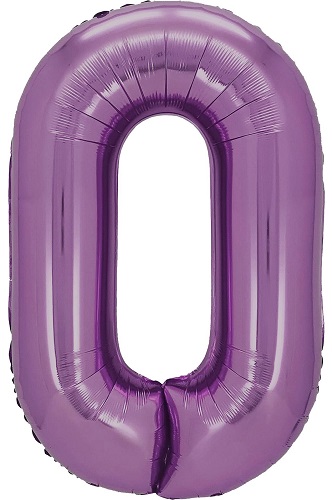 Lilac Number Balloons