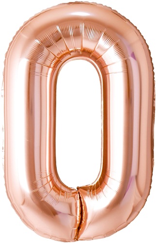 Rose Gold Number Balloons