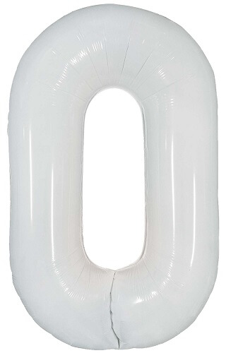 White Number Balloons
