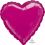 18" Metallic Fuchsia Heart (non-packaged) Balloon