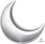 Crescent 26" Silver Balloon