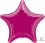 18" Dazzler Fuchsia Star (non-packaged) Balloon