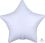 18" Metallic White Star Balloon