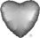 18" Satin Luxe Platinum Heart (non-packaged) Balloon