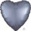 18" Satin Luxe Graphite Heart (non-packaged) Balloon