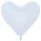 12" Fashion White Heart (50pcs) Sempertex Balloons