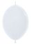06" Fashion White Link-O-Loons (50pcs) Sempertex Balloons