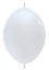 12" Satin White Link-O-Loons (25pcs) Sempertex Balloons