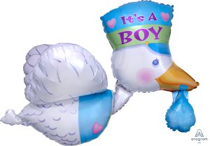 Multi-Balloon Bundle of Joy Stork - It's A Boy