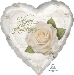 09" Petals & Pearls Anniversary Balloon