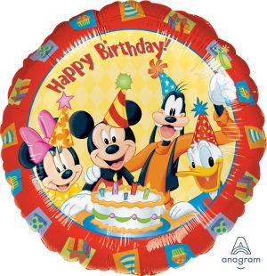 18" Mickey & Friends Happy Birthday Balloon