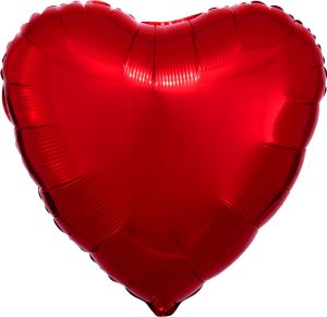 18" Metallic Red Heart Balloon