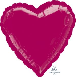 18" Burgundy Heart (non-packaged) Balloon