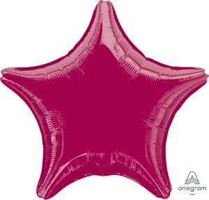 18" Burgundy Star (non-packaged) Balloon