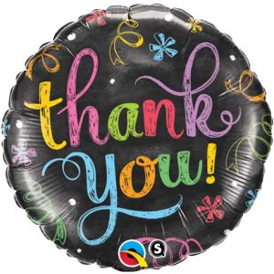 18" Thank you Chalkboard (non-packaged) Balloon