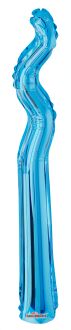 Kurly Zig Zag Turquoise Blue Balloon