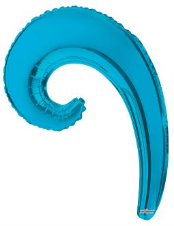 Kurly Wave Turquoise Blue Balloon