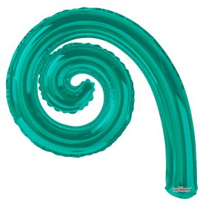 Kurly Spiral Turquoise Green Balloon