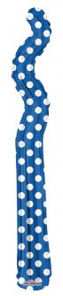 Kurly Zig Zag Blue Dots Balloon