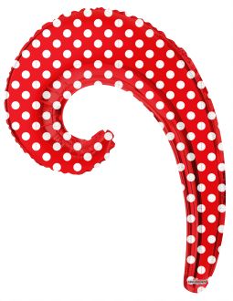 Kurly Wave Red Dots Balloon