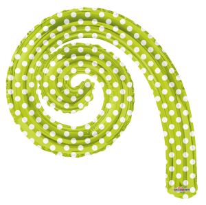 Kurly Spiral Kiwi Dots Balloon