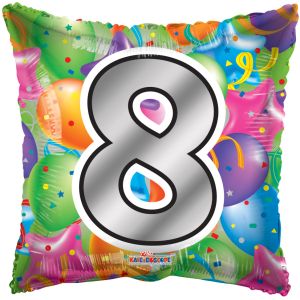 18" Number 8 Square Balloon