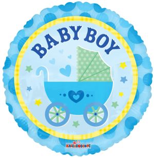 18" Baby Boy Stroller Balloon