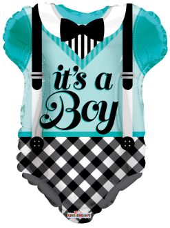 18" Blue Baby Clothes Shape Balloon