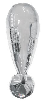 34" Silver Symbol ! Exclamation Balloon