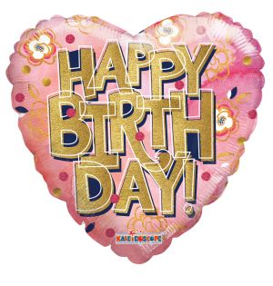 09" Birthday Gold Letters Balloon