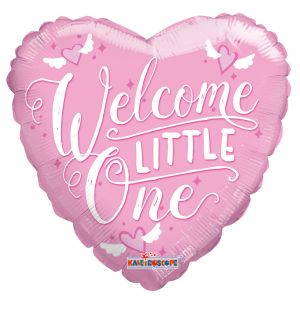 09" Welcome Little One Pink Balloon