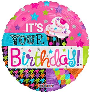 18" Birthday Cupcake Balloon