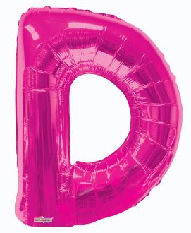 34" Pink Letter D Balloon
