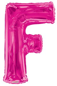 34" Pink Letter F Balloon