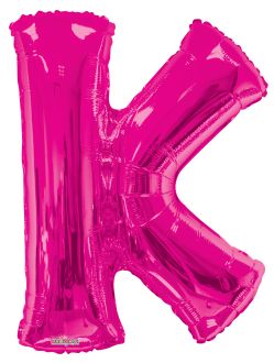 34" Pink Letter K Balloon