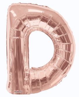 34" Rose Gold Letter D Balloon