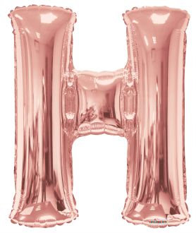 34" Rose Gold Letter H Balloon