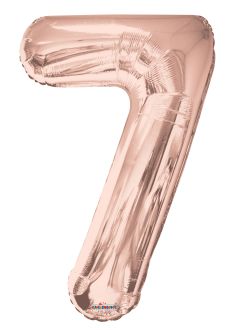34" Rose Gold Number 7 Balloon