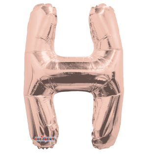 14" Rose Gold Letter H Balloon