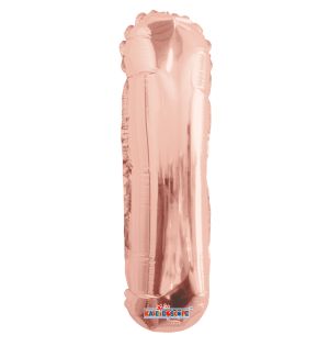 14" Rose Gold Letter I Balloon