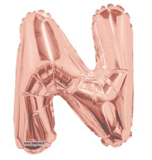 14" Rose Gold Letter N Balloon