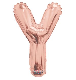 14" Rose Gold Letter Y Balloon
