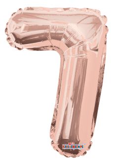 14" Rose Gold Number 7 Balloon